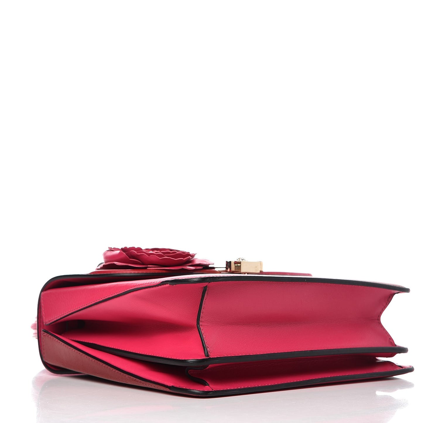 Calfskin Medium DV One Satchel Pink Red