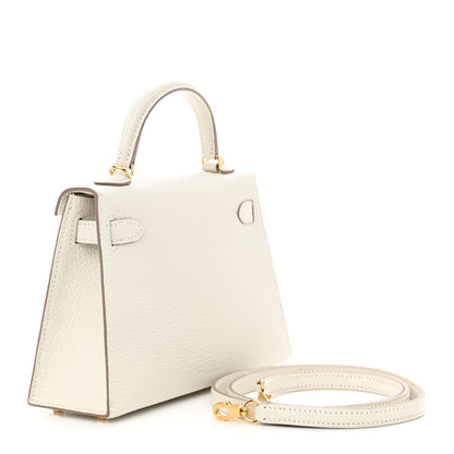 Hermes Chevre Mysore Mini Kelly Sellier 20 Mushroom 3 of 14