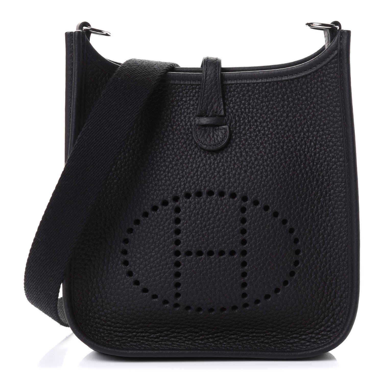 Hermes Taurillon Clemence Evelyne TPM Black 1 of 9