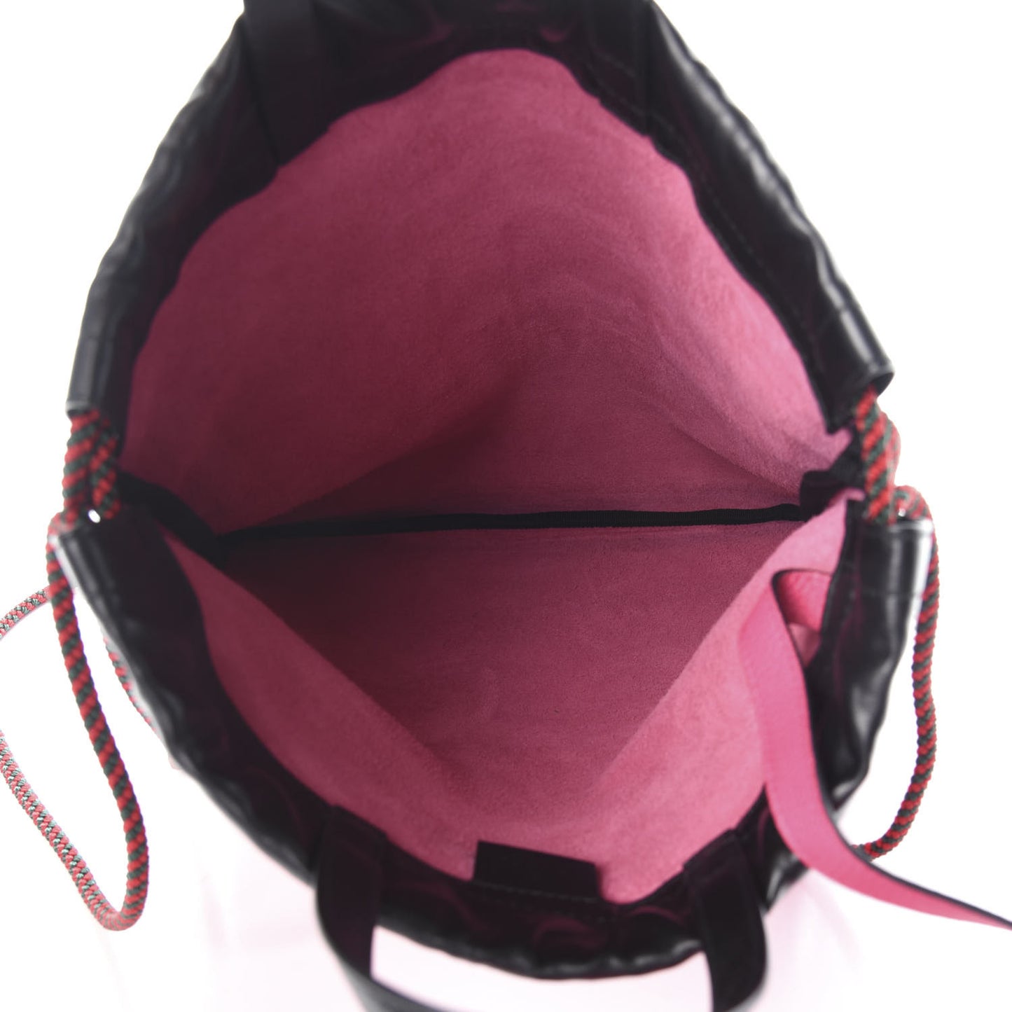 Grained Calfskin Logo Drawstring Backpack Box Pink Green Black