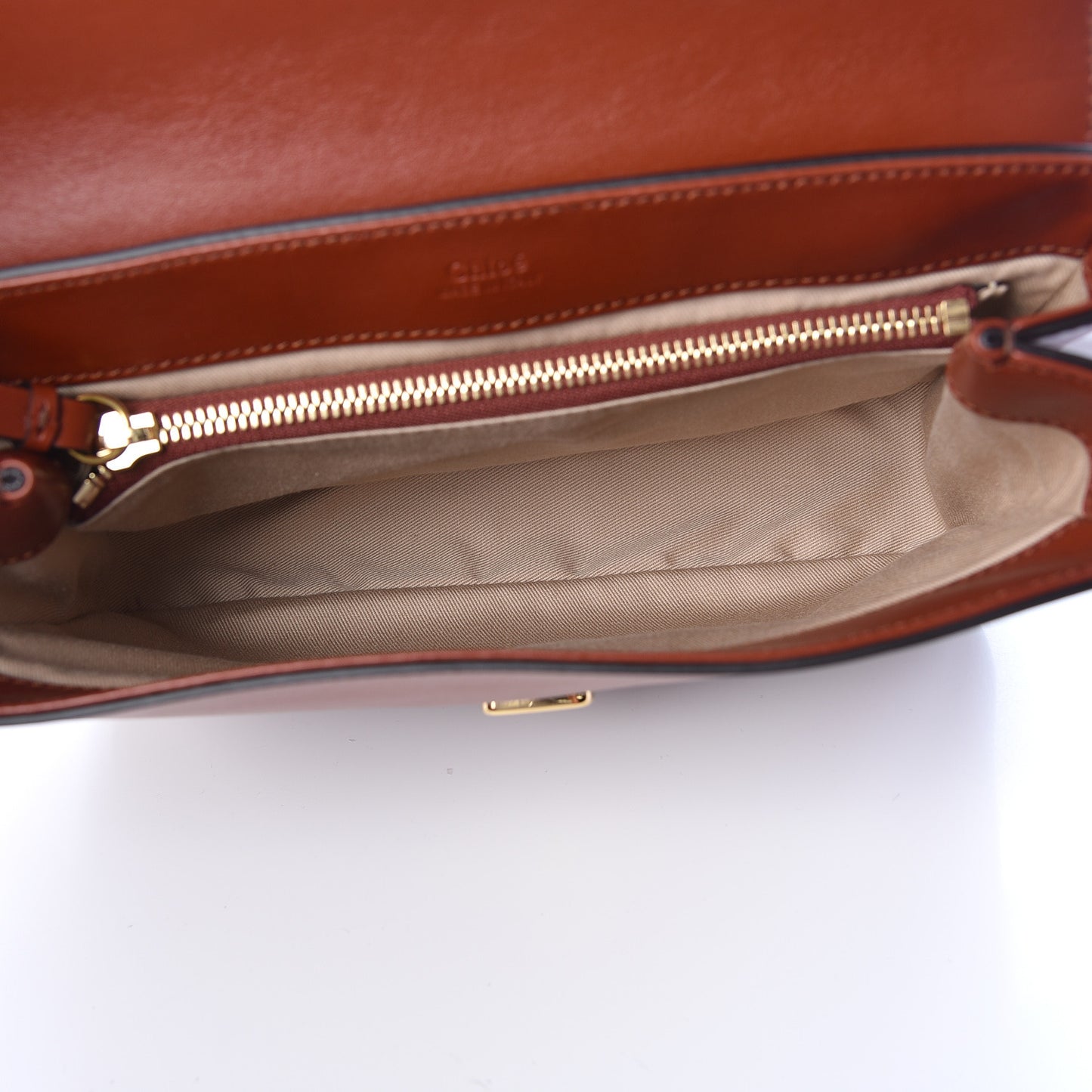 Calfskin Small C Double Carry Sepia Brown