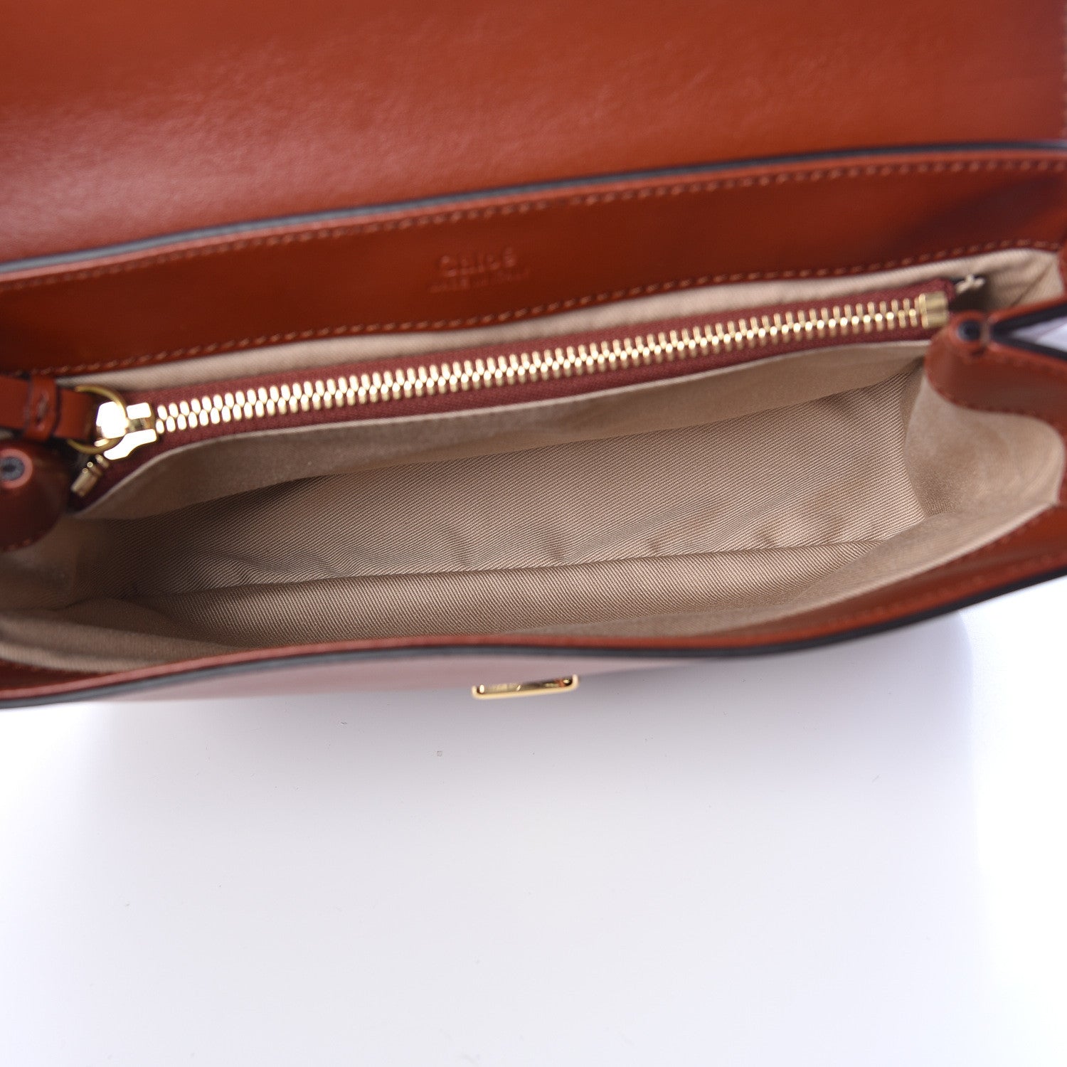 Chloe Calfskin Small C Double Carry Sepia Brown 6 of 11