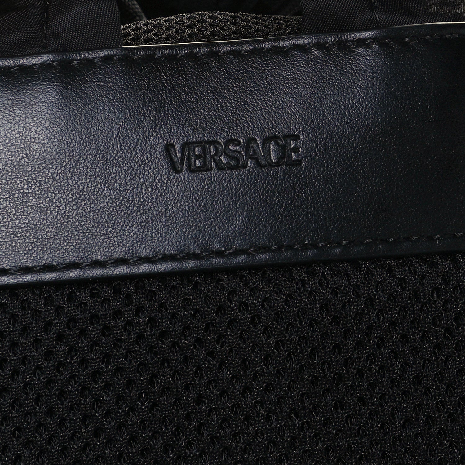 Versace Nylon La Greca Logo Backpack Black 12 of 13