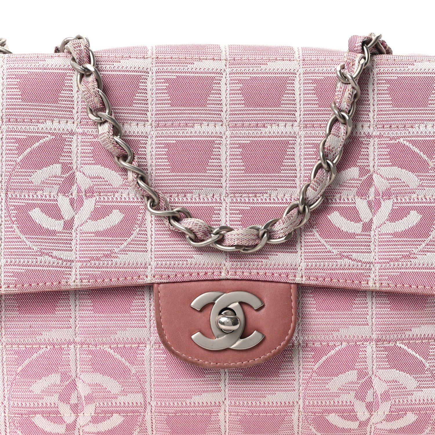 Chanel Nylon Medium Travel Flap Pink 7 of 9