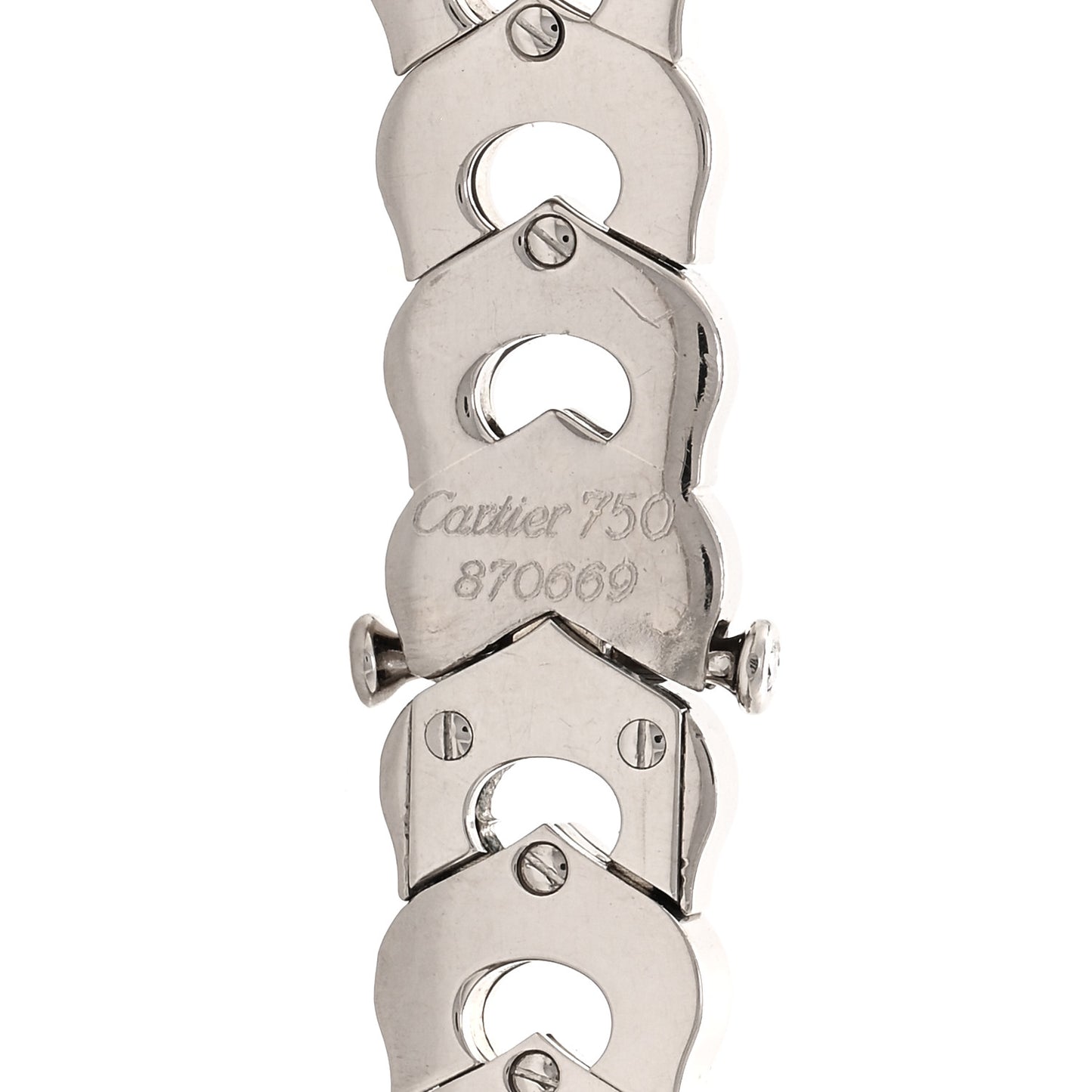 18K White Gold Diamond C de Cartier Necklace