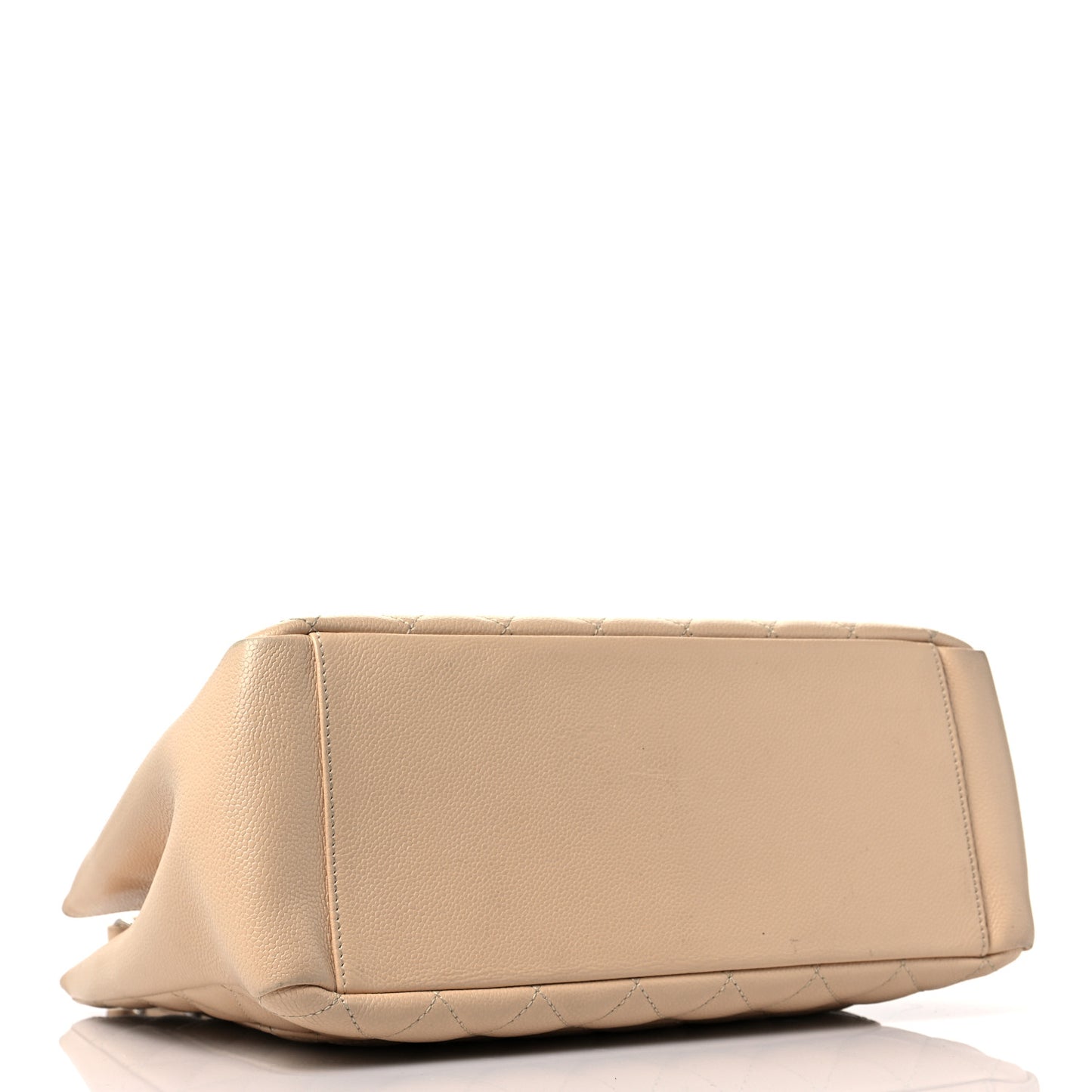 Caviar Quilted Grand Shopping Tote GST Beige Clair