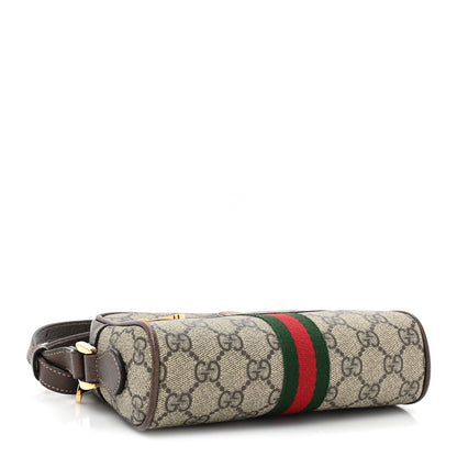 Gucci GG Supreme Monogram Web Mini Ophidia Shoulder Bag Brown 4 of 15