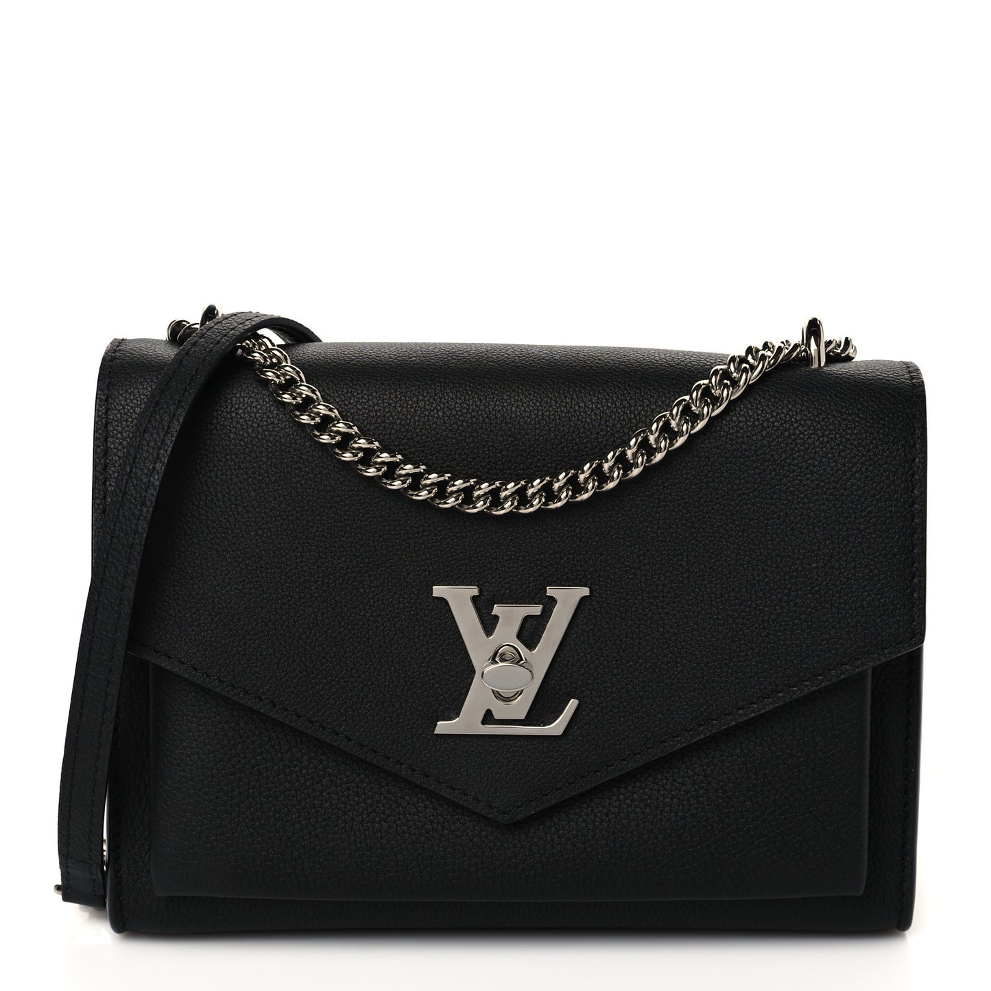 Soft Calfskin Mylockme Chain Bag BB Black