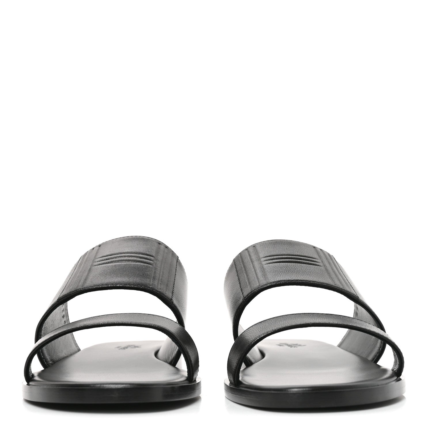 Hermes Calfskin Mona Sandals 36.5 Black 3 of 8