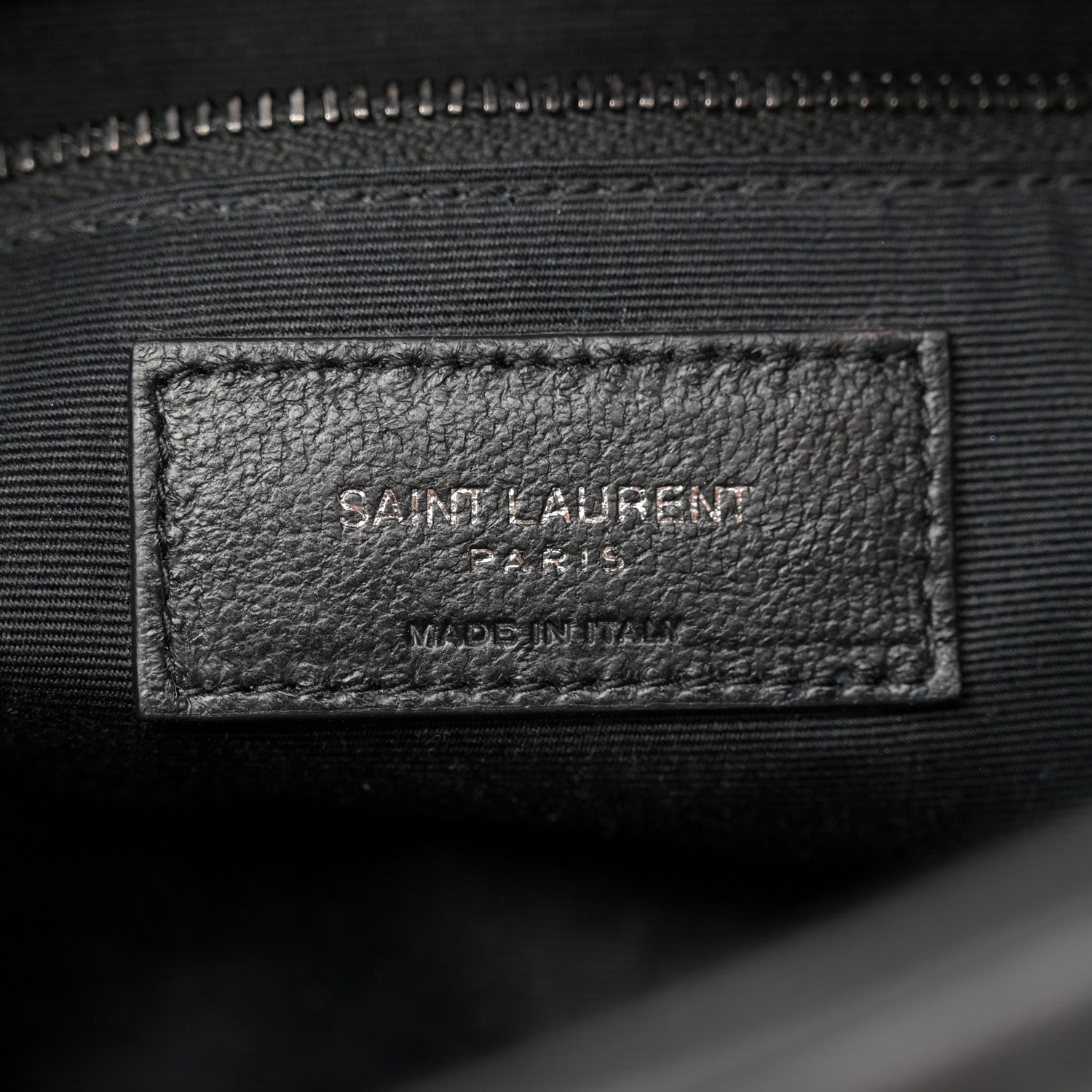 Saint Laurent Lambskin Quilted Monogram Monochrome Medium Loulou Puffer Chain Satchel Black 6 of 11