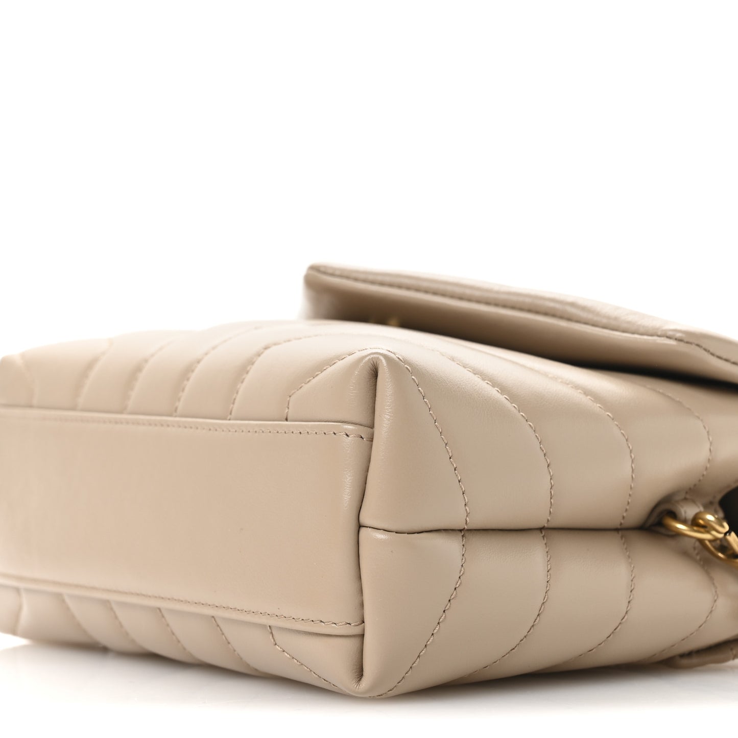 Calfskin Y Quilted Monogram Toy Loulou Crossbody Bag Dark Beige