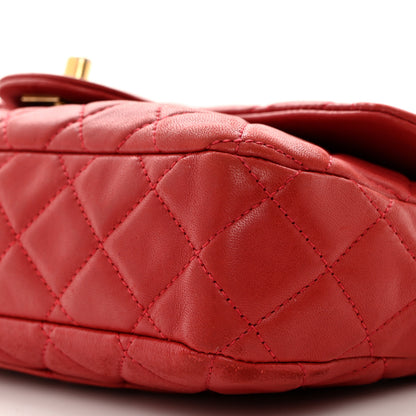 Chanel Lambskin Quilted Medium Cruise Charm Single Flap Red 10 of 11