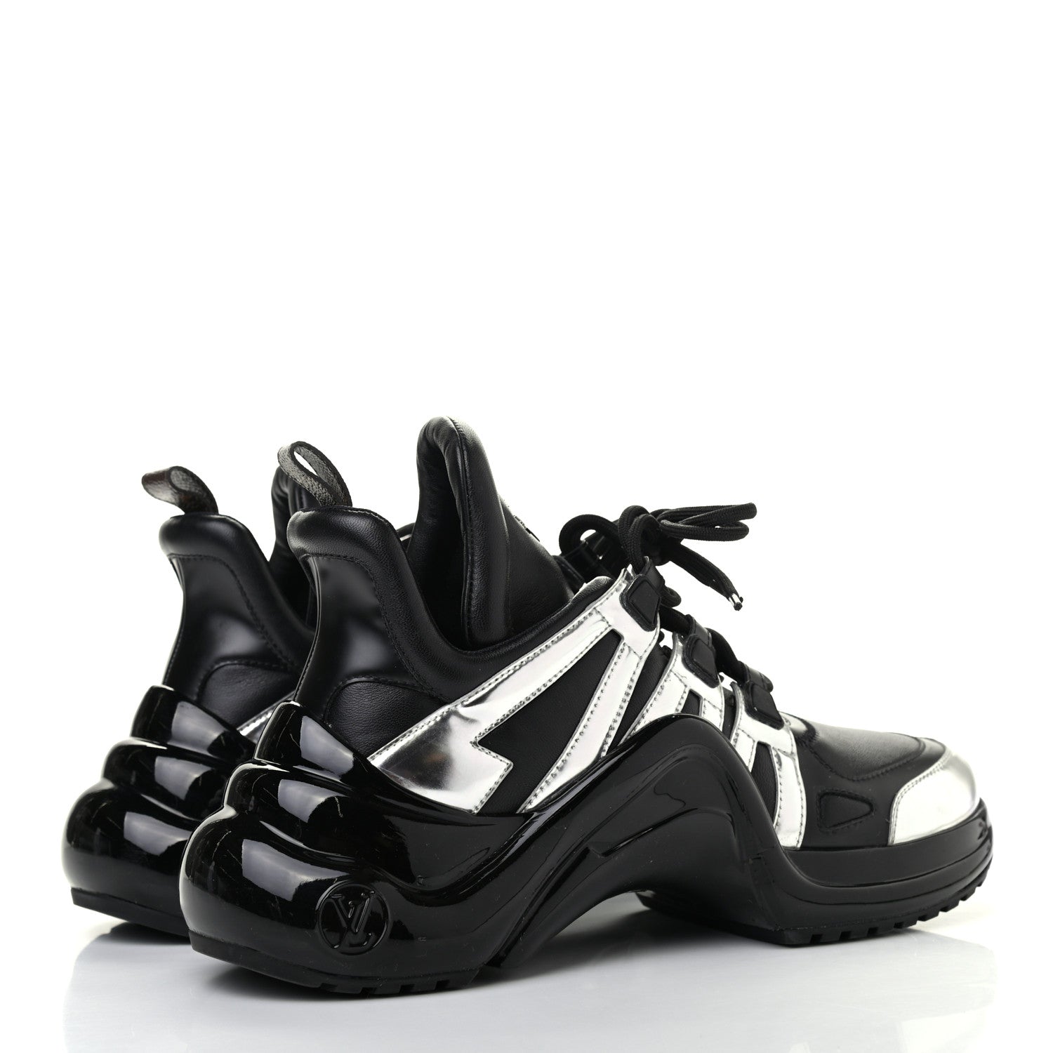 Louis Vuitton Patent LV Archlight Sneakers 41 Black Silver 3 of 6