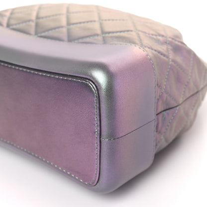 Chanel Iridescent Lambskin Calfskin Quilted Gabrielle Backpack Light Purple 9 of 10