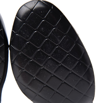 Chanel Suede Patent Calfskin Cap Toe CC Pumps 38 Black 10 of 11