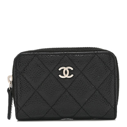 Chanel Caviar Quilted Zip Coin Purse Black 1 of 10