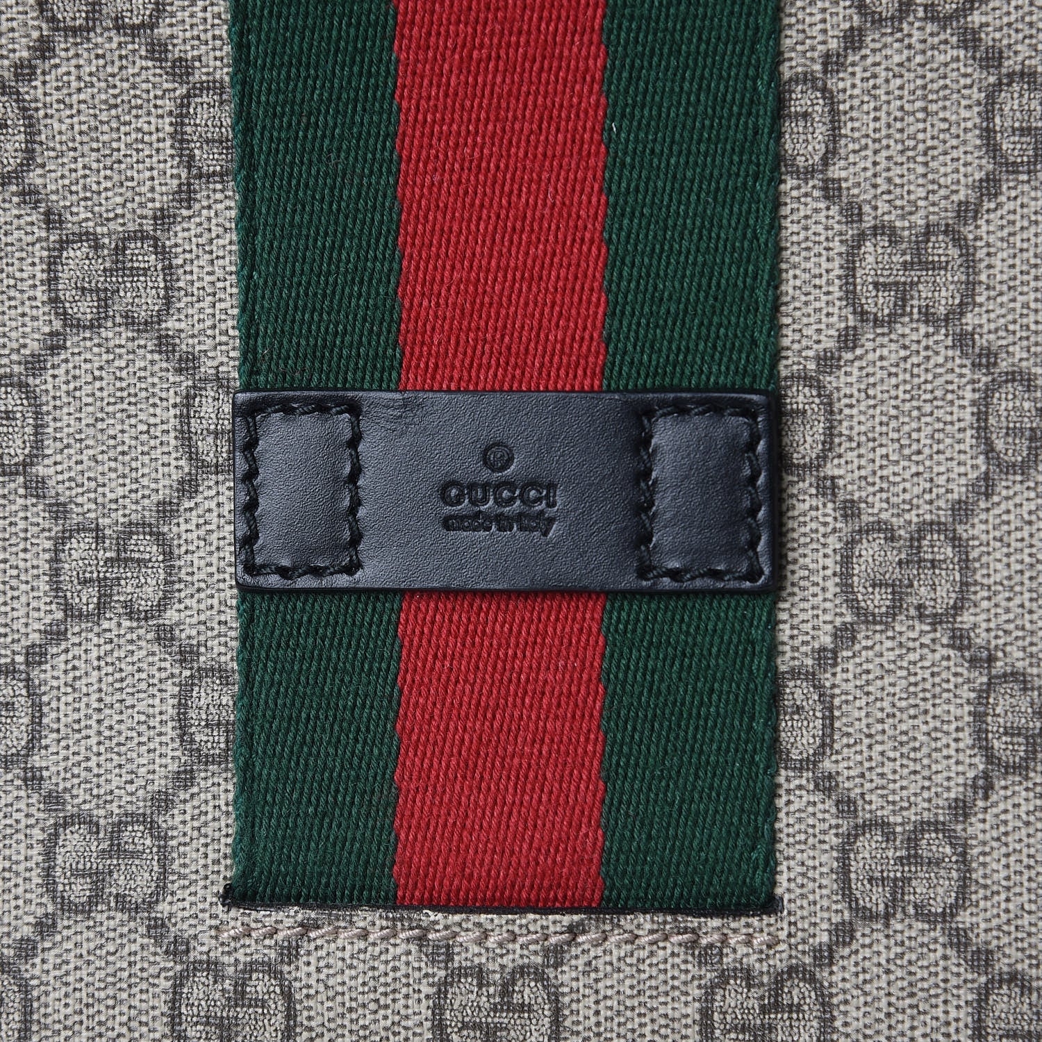 Gucci GG Supreme Monogram Web Flap Messenger Bag Black 10 of 10