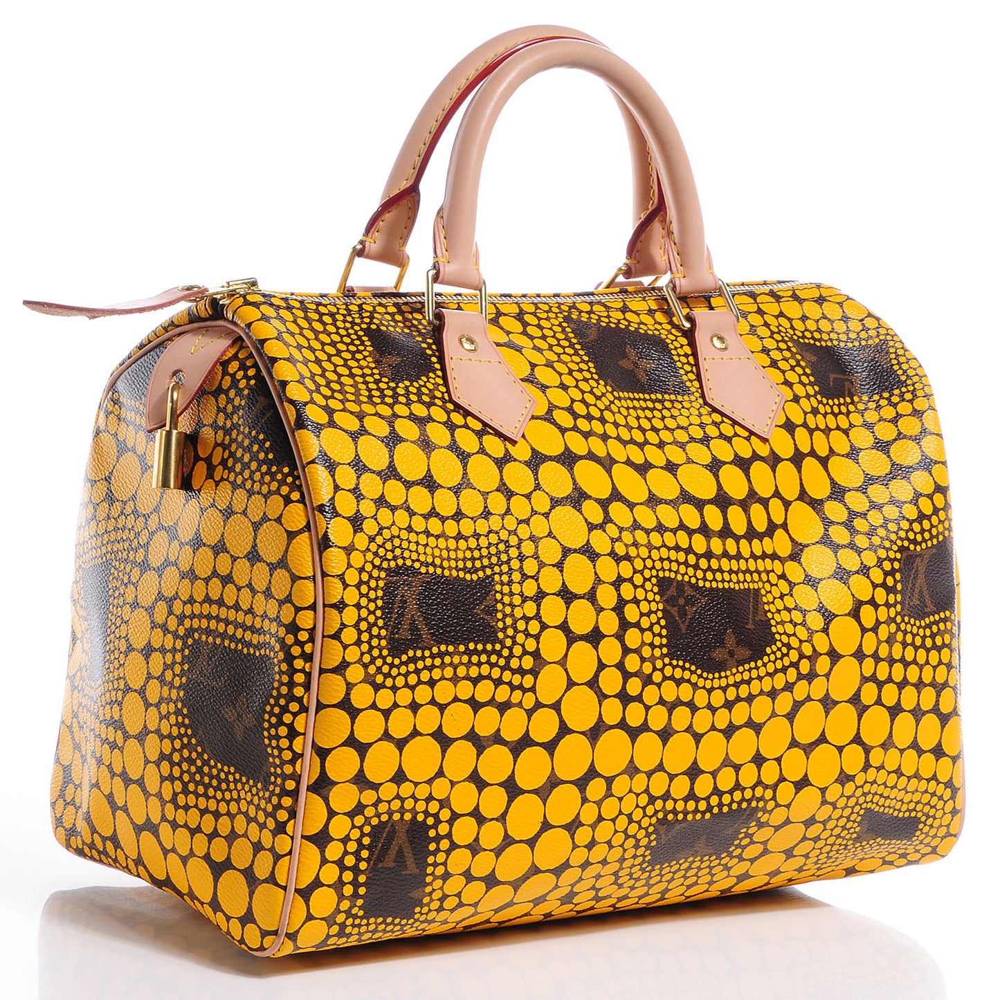Monogram Kusama Town Speedy 30 Yellow