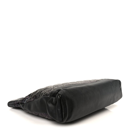 Chanel Crumpled Calfskin Quilted 31 Large Shopping Bag Black 4 of 10