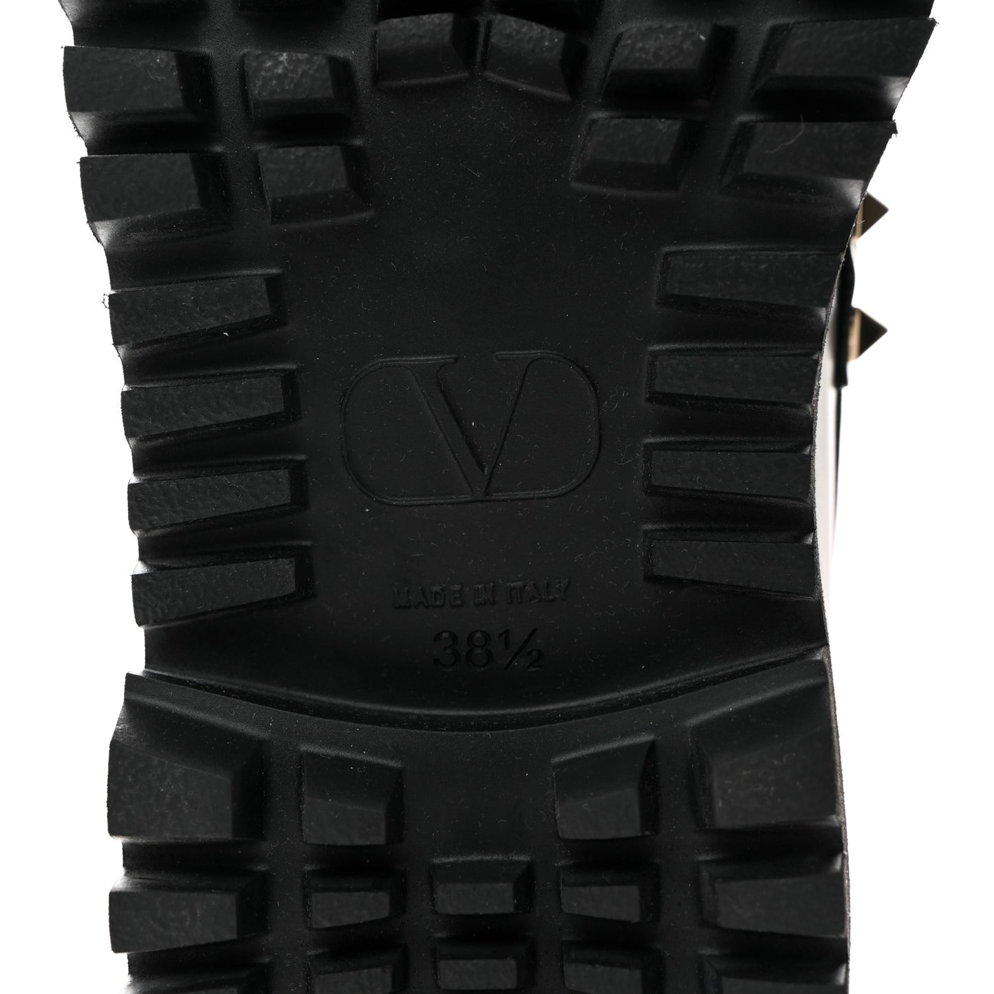 Calfskin Rockstud Loafers 38.5 Black