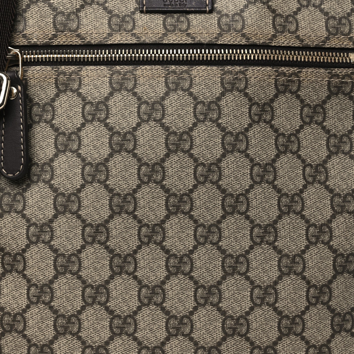 GG Plus Monogram Selleria Calfskin Medium Messenger Bag Beige Ebony Cocoa Dark Chocolate