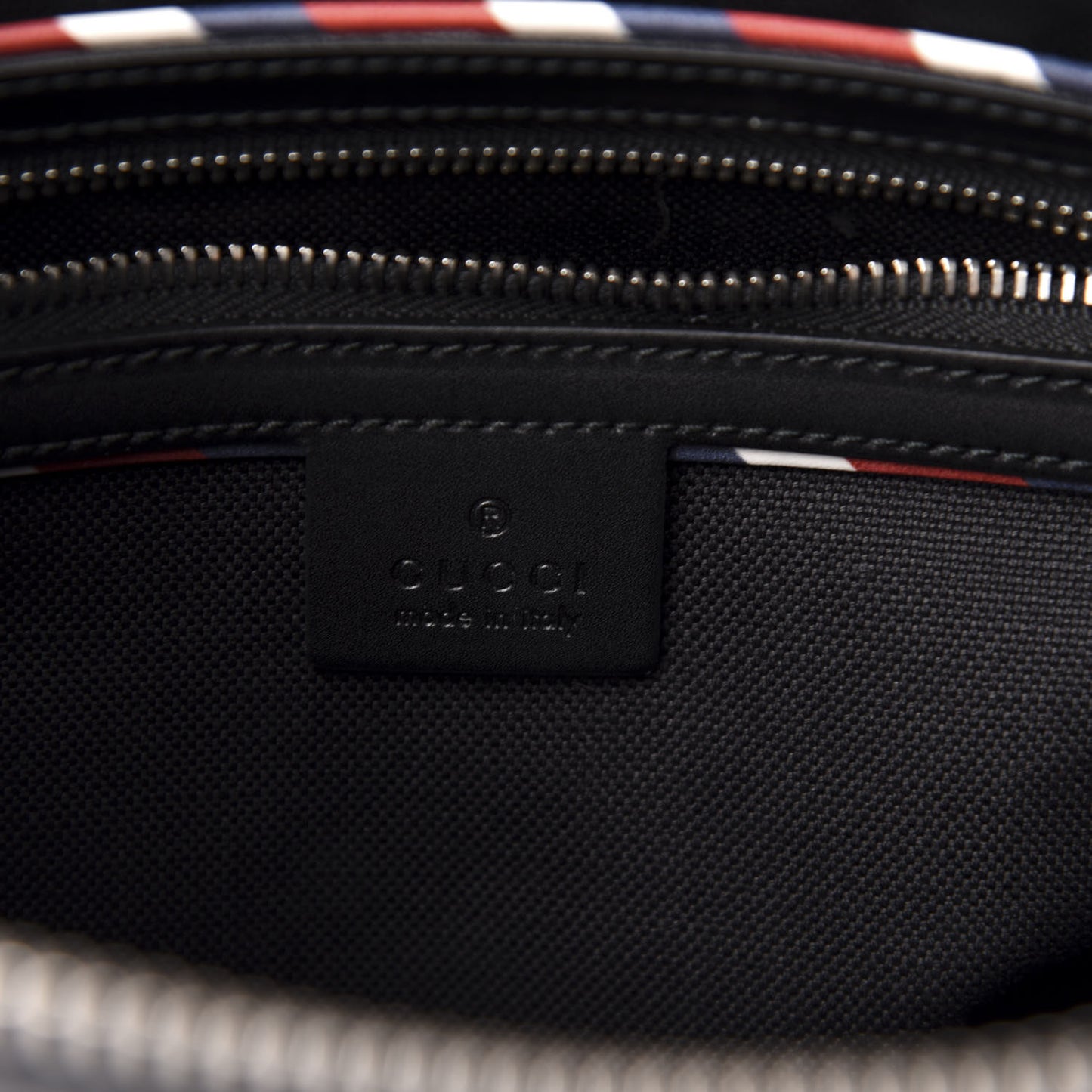 GG Supreme Monogram Night Courrier Flat Messenger Bag Black Multicolor