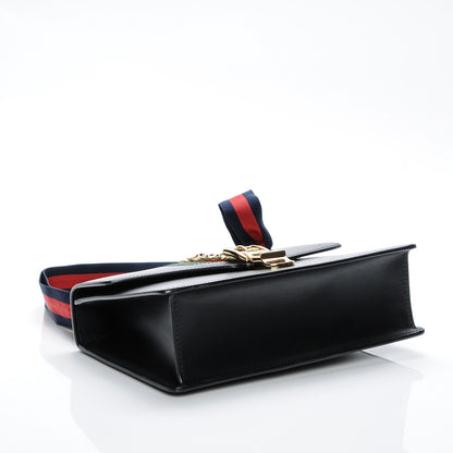 Gucci Calfskin Small Sylvie Shoulder Bag Black 4 of 10
