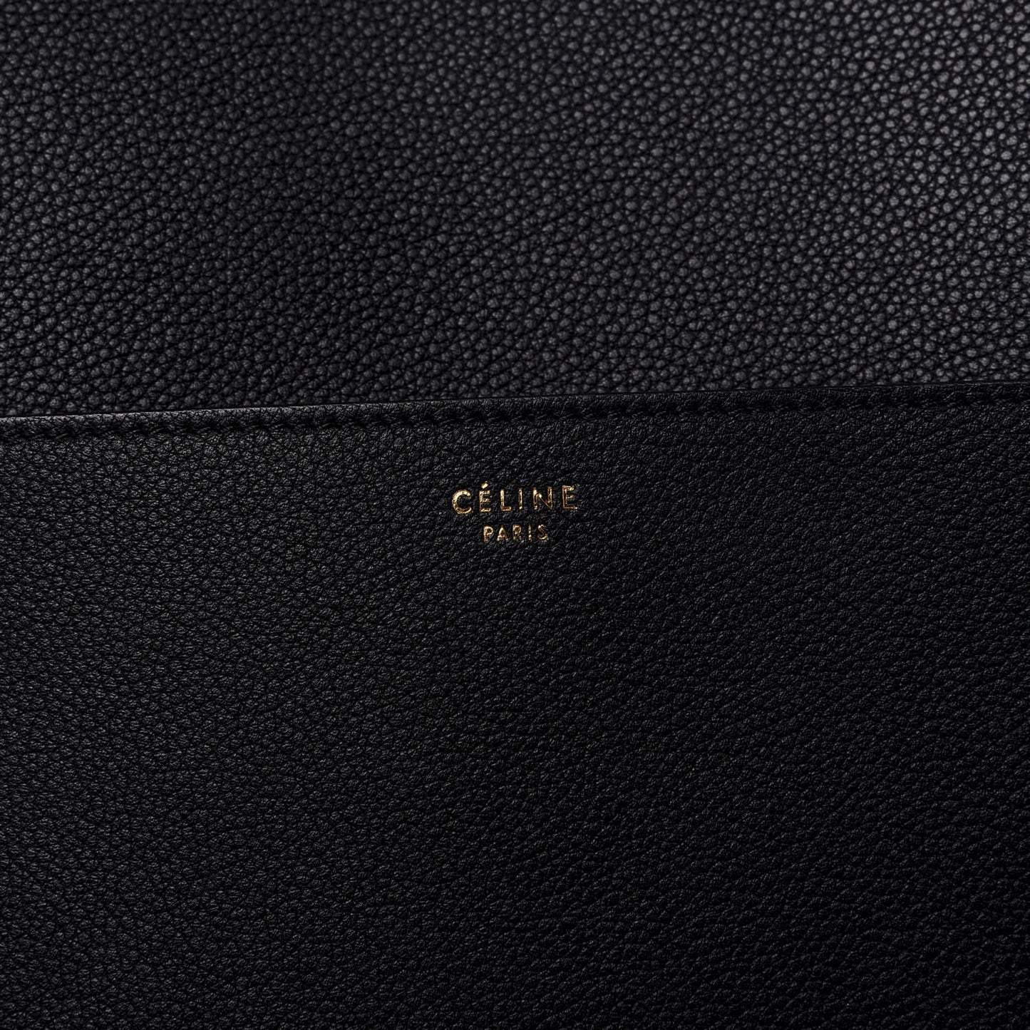 Soft Grained Calfskin Sangle Bucket Bag Black