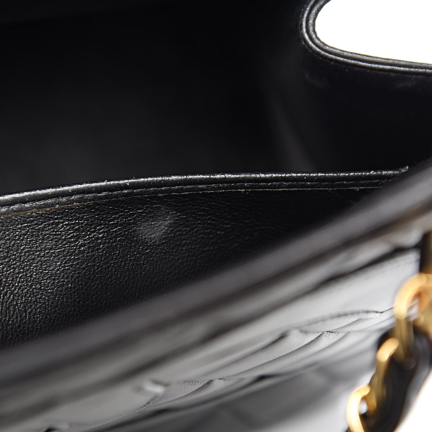Lambskin Quilted Grand Shopping Tote GST Black