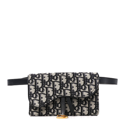 Christian Dior Oblique Saddle Belt Bag Blue 1 of 11