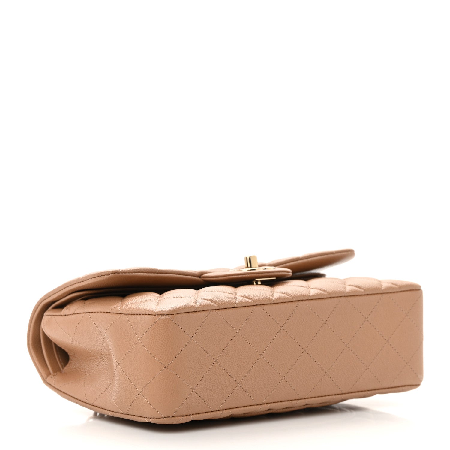 Chanel Caviar Quilted Small Double Flap Dark Beige 4 of 11
