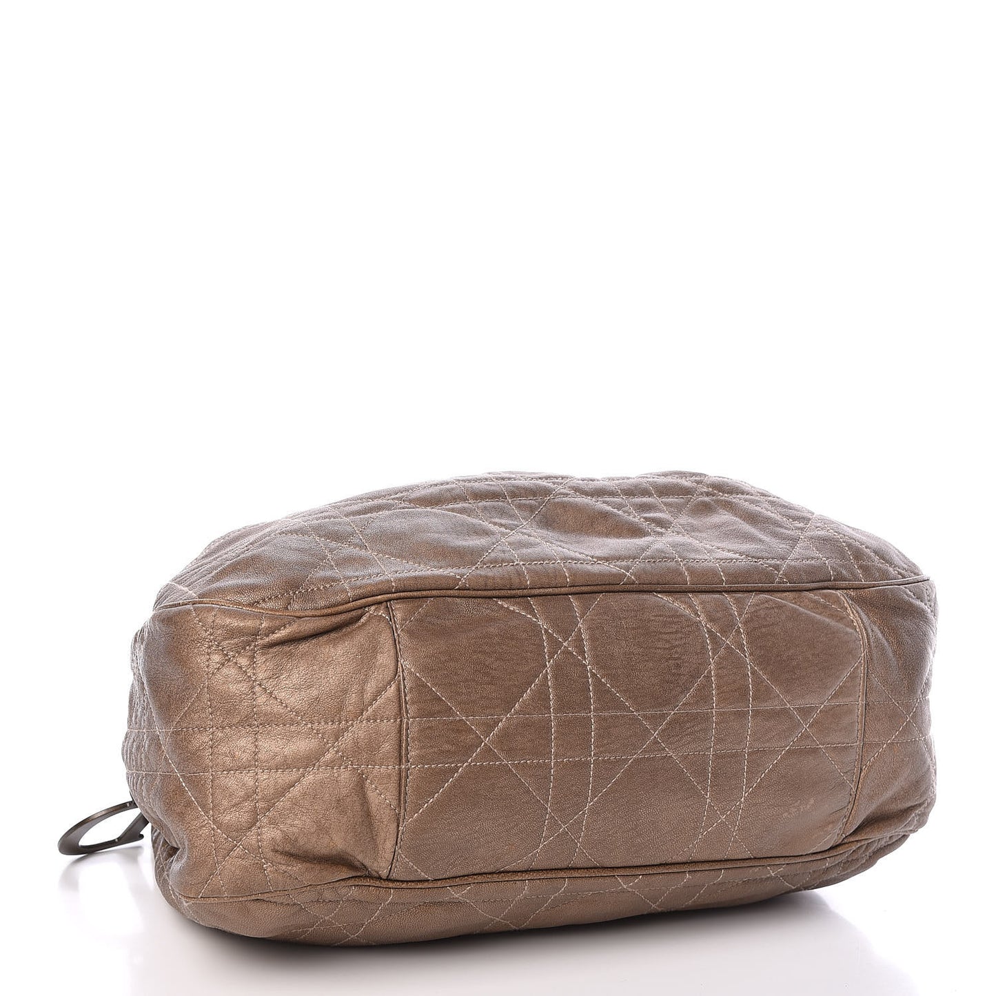 Lambskin Cannage Drawstring Bag Bronze