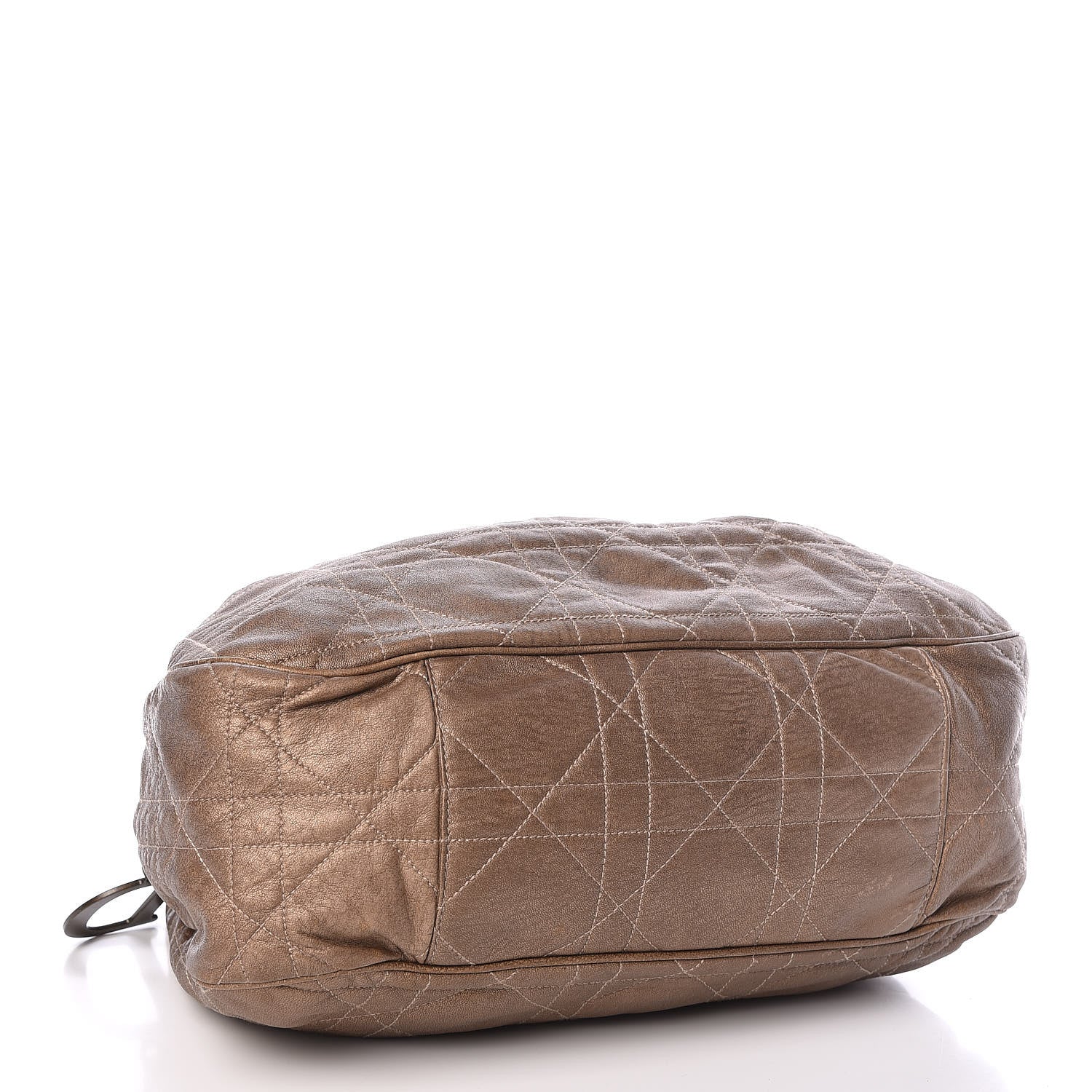 Christian Dior Lambskin Cannage Drawstring Bag Bronze 4 of 9