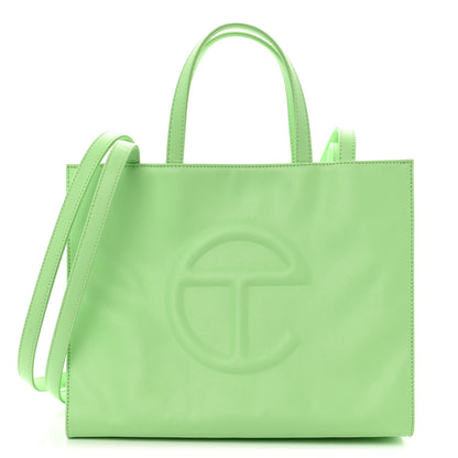 Telfar Vegan Leather Medium Shopping Bag Double Mint 1 of 11