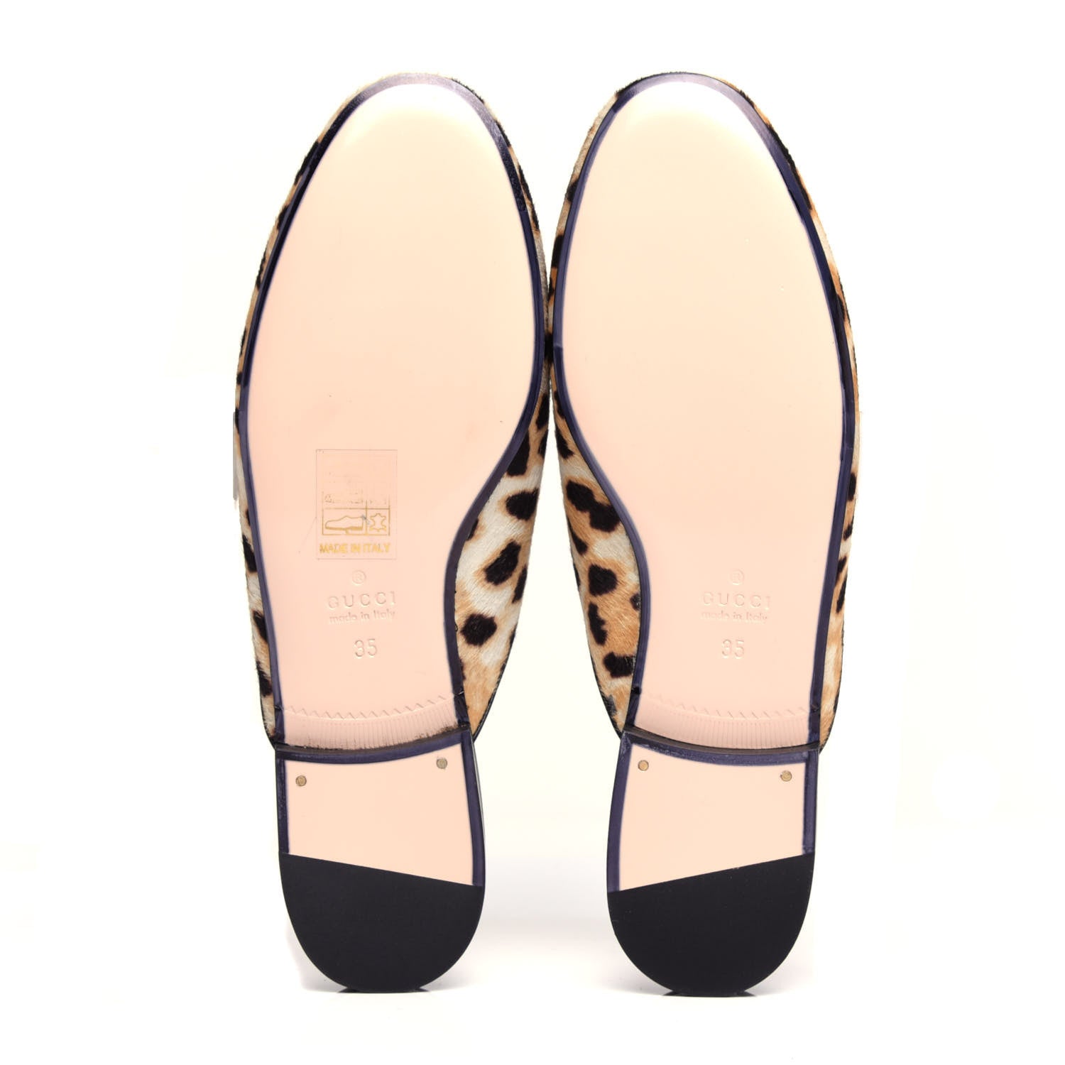 Gucci Calf Hair Leopard Print Womens Princetown Slippers 35 Naturale Black 6 of 11
