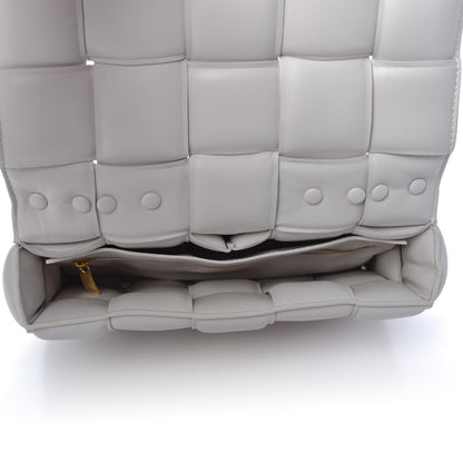 Bottega Veneta Lambskin Maxi Intreccio Padded Chain Cassette Crossbody Bag White 5 of 11