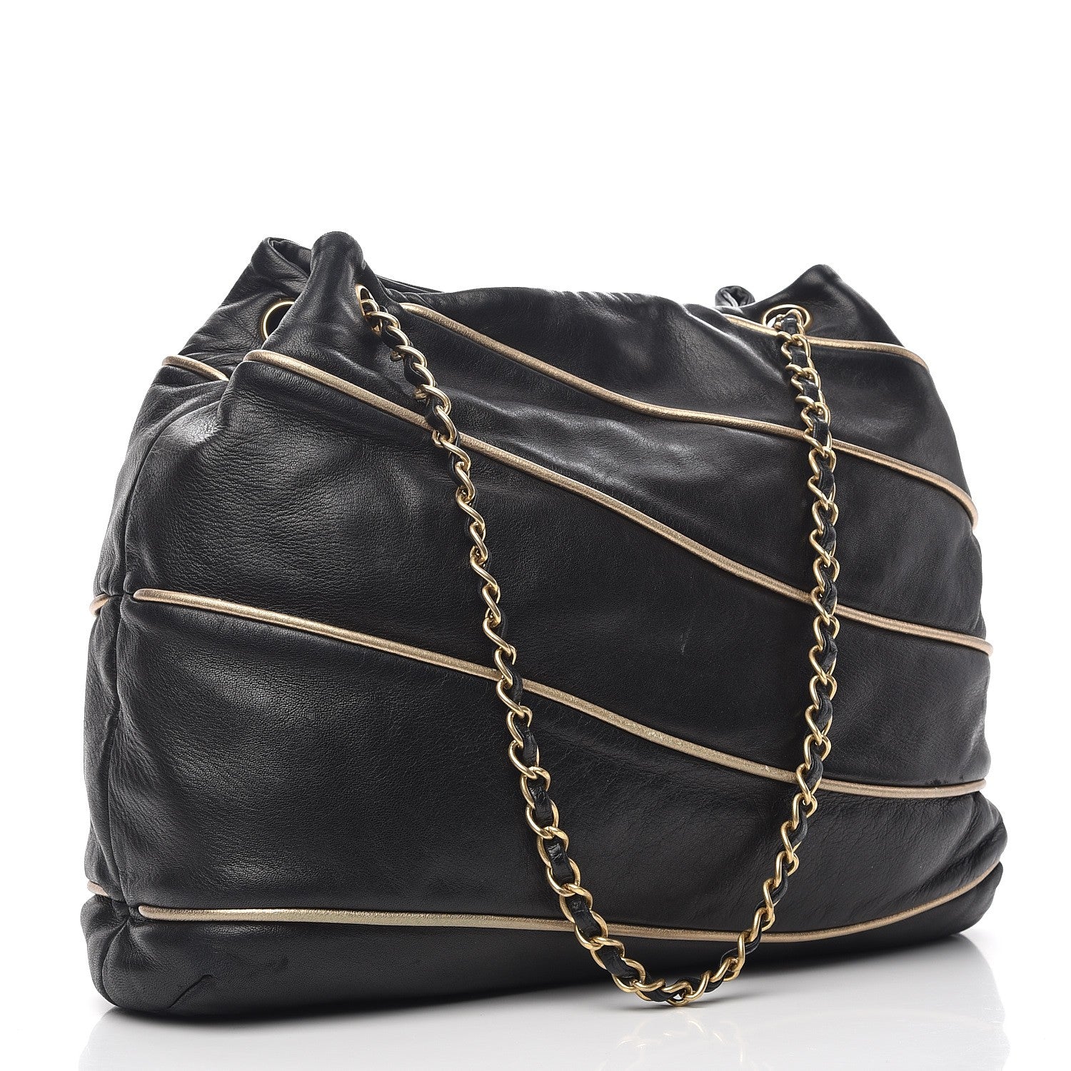 Chanel Lambskin Constructivism Tote Black 3 of 12