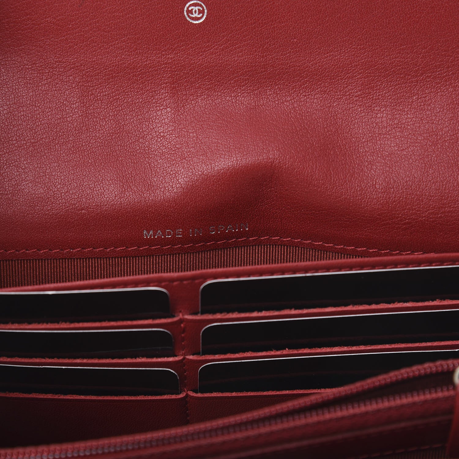 Chanel Patent Quilted Large Flap Wallet Rouge Fonce 7 of 11