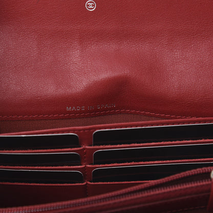 Chanel Patent Quilted Large Flap Wallet Rouge Fonce 7 of 11