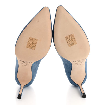 Jimmy Choo Suede Romy 85 Pumps 36.5 Butterfly Blue 6 of 10