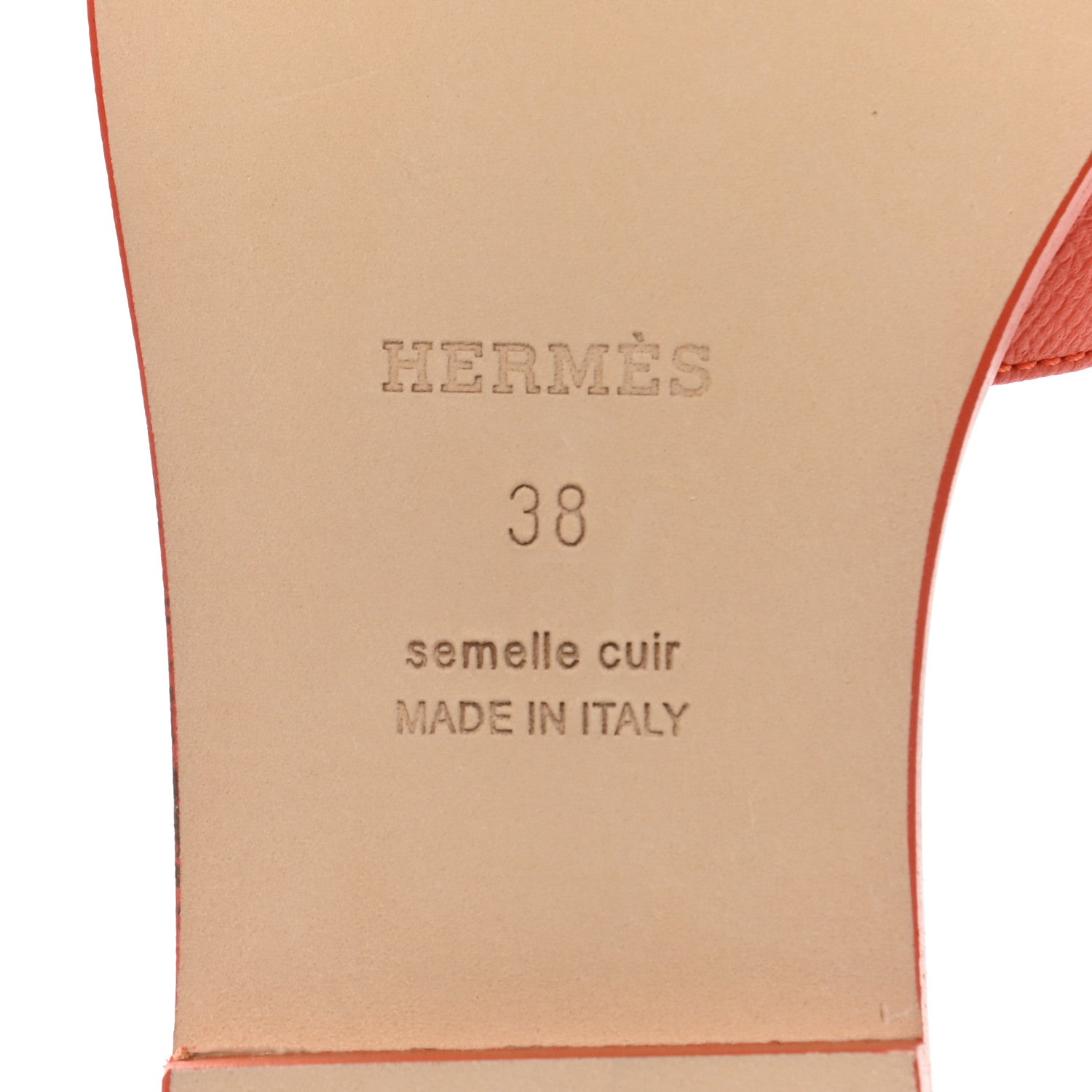 Hermes Epsom Oran Sandals 38 Orange Poppy 7 of 9