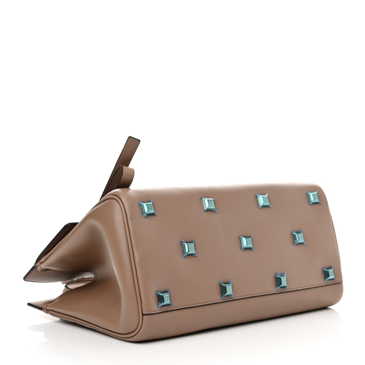 Salvatore Ferragamo Calfskin Studio Bag Caraway Seed 4 of 10