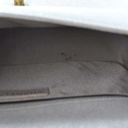 Chanel Caviar Quilted Medium Boy Flap Dark Beige 9 of 14