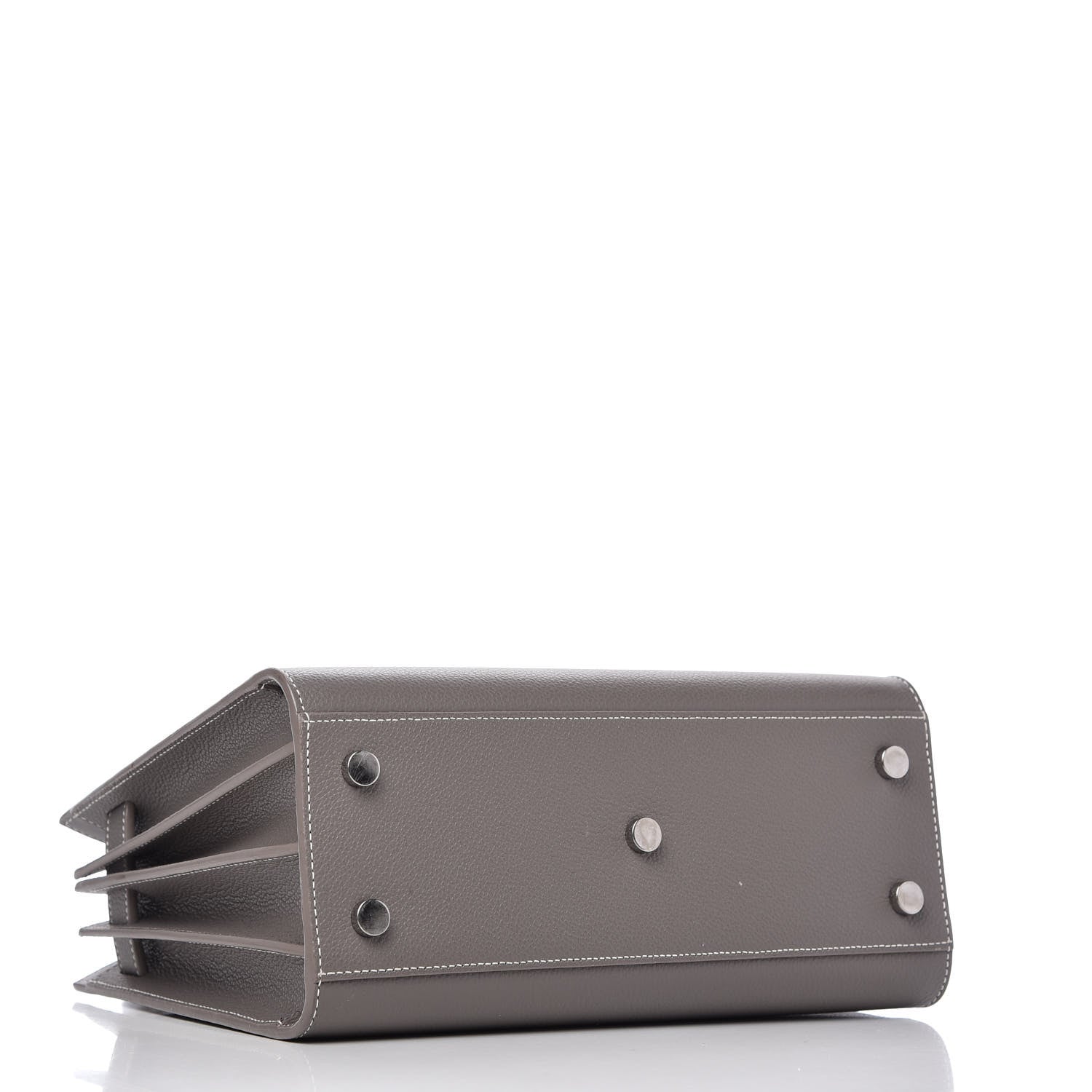 Saint Laurent Grained Calfskin Topstich Baby Sac De Jour Fog 4 of 10