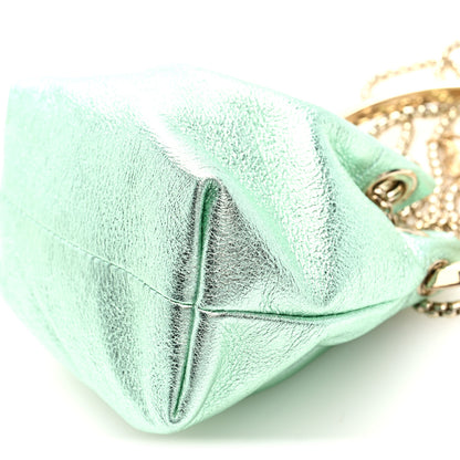 Jimmy Choo Metallic Nappa Micro Bon Bon Bag Smoke Green 17 of 17