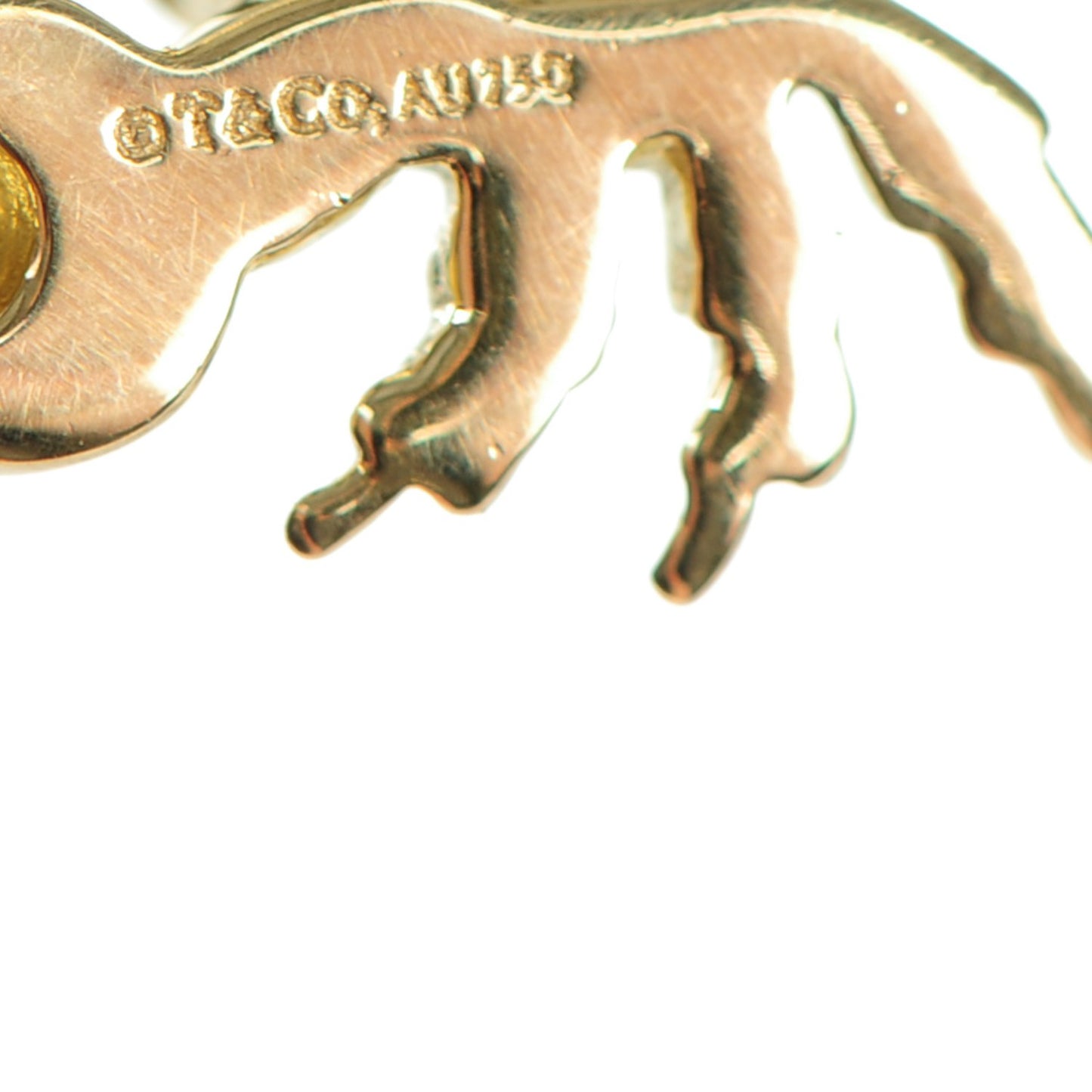 18K Yellow Gold Diamond Crab Charm Pendant