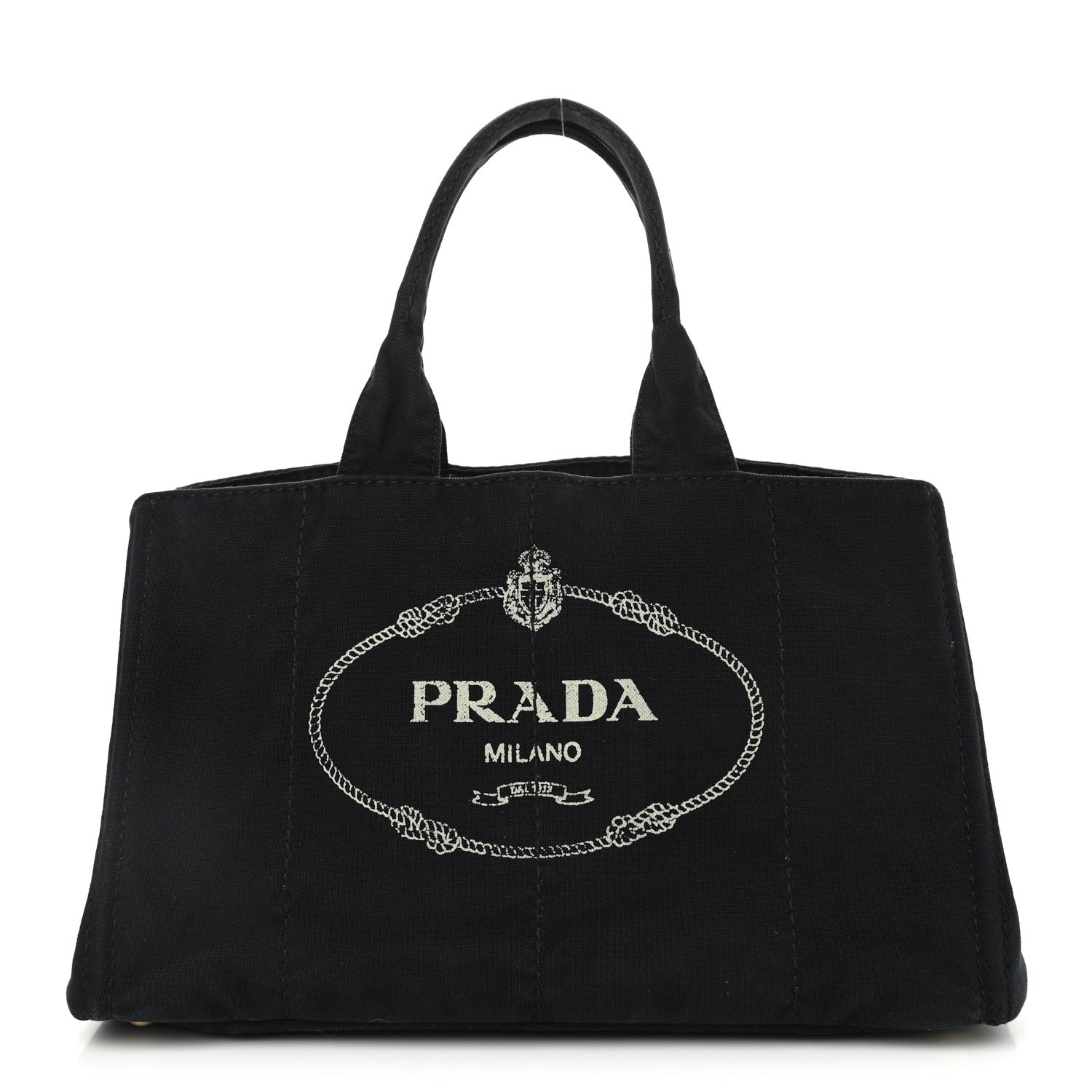 Prada Canapa Logo Tote Black 1 of 15
