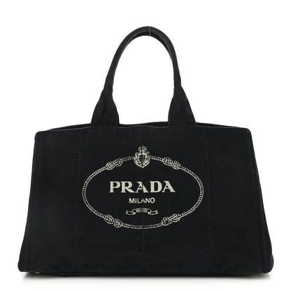 Prada Canapa Logo Tote Black 1 of 15