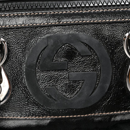 Gucci Patent Interlocking GG Duffle Bag Black 9 of 9