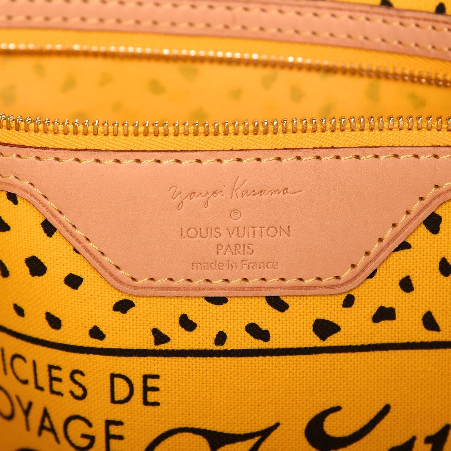 Louis Vuitton Monogram Kusama Waves Neverfull MM Yellow 7 of 8